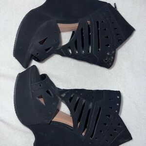 Elegant Black Women's Wedge Sandals
